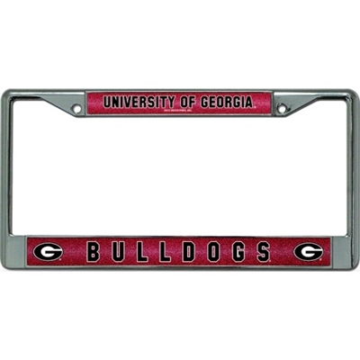 Georgia Bulldogs Glitter Chrome License Plate Frame