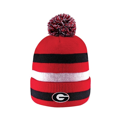 Georgia Bulldogs Knit Cuff Pom Hat