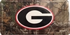 Georgia Bulldogs Camouflage Metal License Plate