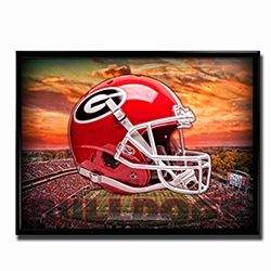 Georgia Bulldogs Head Gear Poster