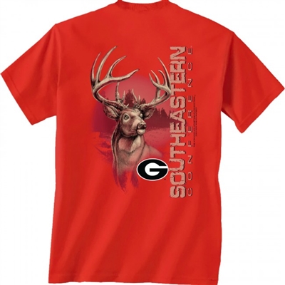 Georgia Bulldogs Graphite Deer T-Shirt