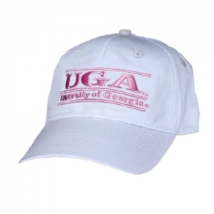 UGA Ladies Relaxed Shape Washed Twill Pink Hat