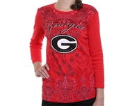 Georgia Bulldogs Paisley Print Sleeve Shirt