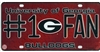 Georgia Bulldogs #1 Fan License Plate