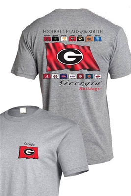 UGA Football Flags of the South T-Shirt