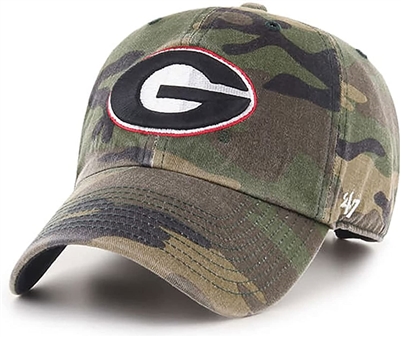 '47 Georgia Bulldogs Camo Clean Up Strapback Adjustable Camo Hat