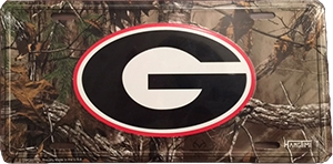 Georgia Bulldogs Camouflage Metal License Plate