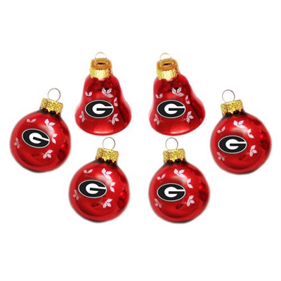 Georgia Mini Glass Sports Ornaments