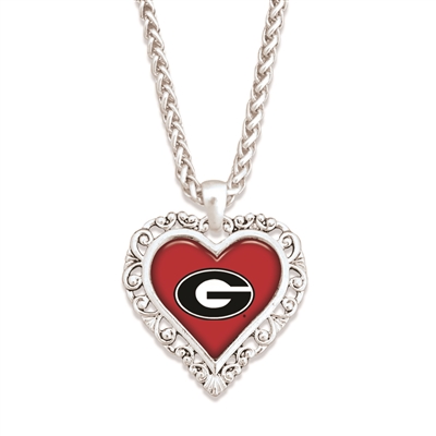 Georgia Red Heart Necklace