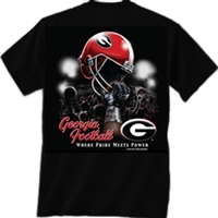 Georgia Bulldogs Helmet In Air T-Shirt