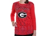 Georgia Bulldogs Paisley Print Sleeve Shirt